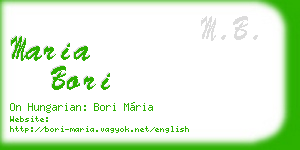maria bori business card